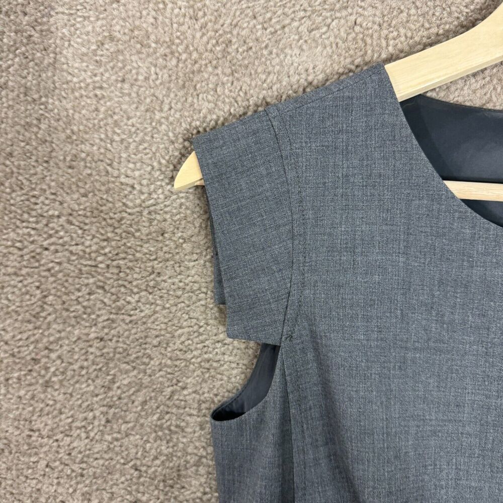 J. Crew Resume Sheath Dress Size 0P Gray Heather Cap Sleeve Stretch Wool Blend - Picture 5 of 13